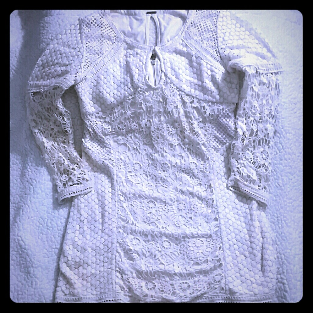 Sorrento Free People crochet and fishnet dress. - Picture 1 of 3